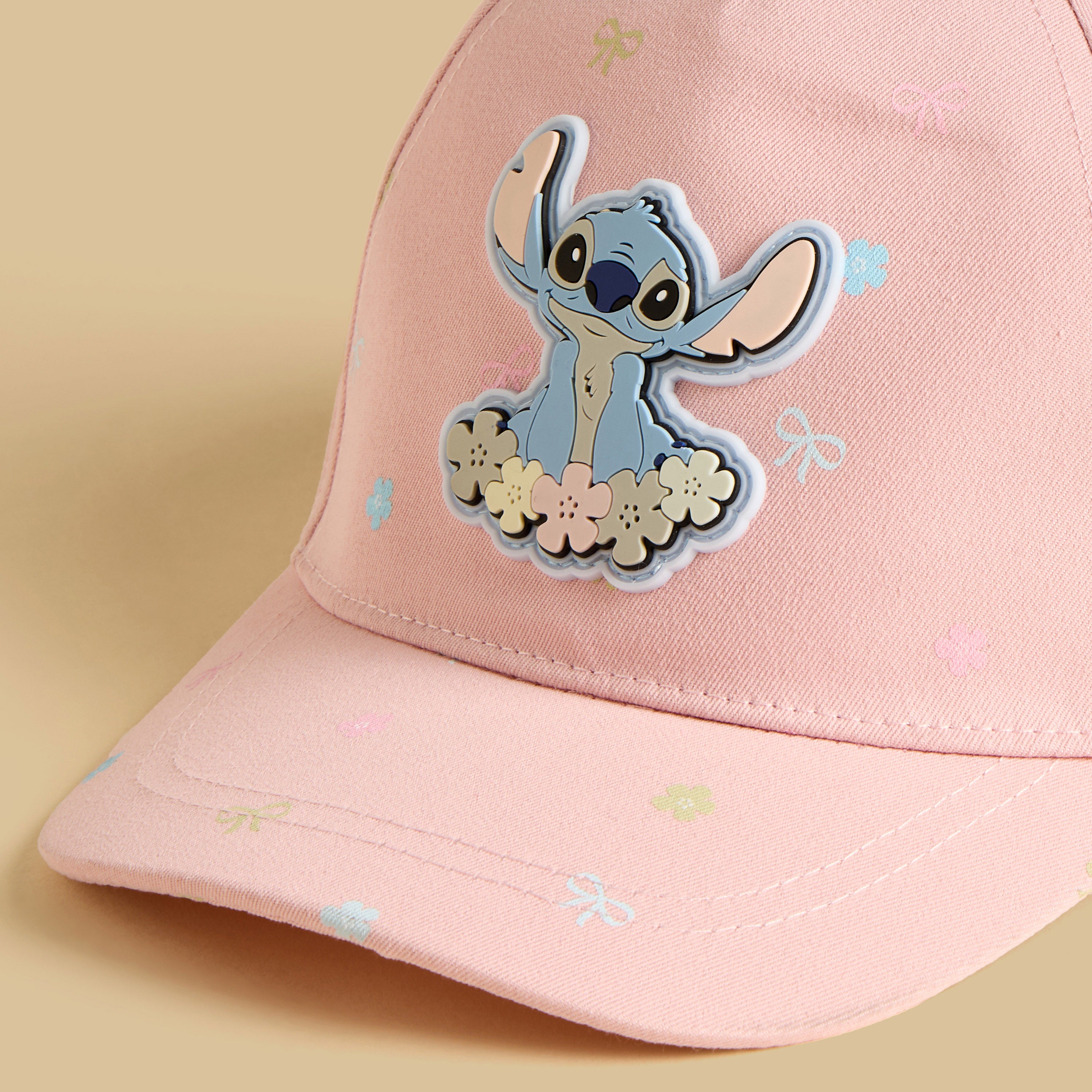 Stitch Accent Cap with Hook and Loop Strap Closure
