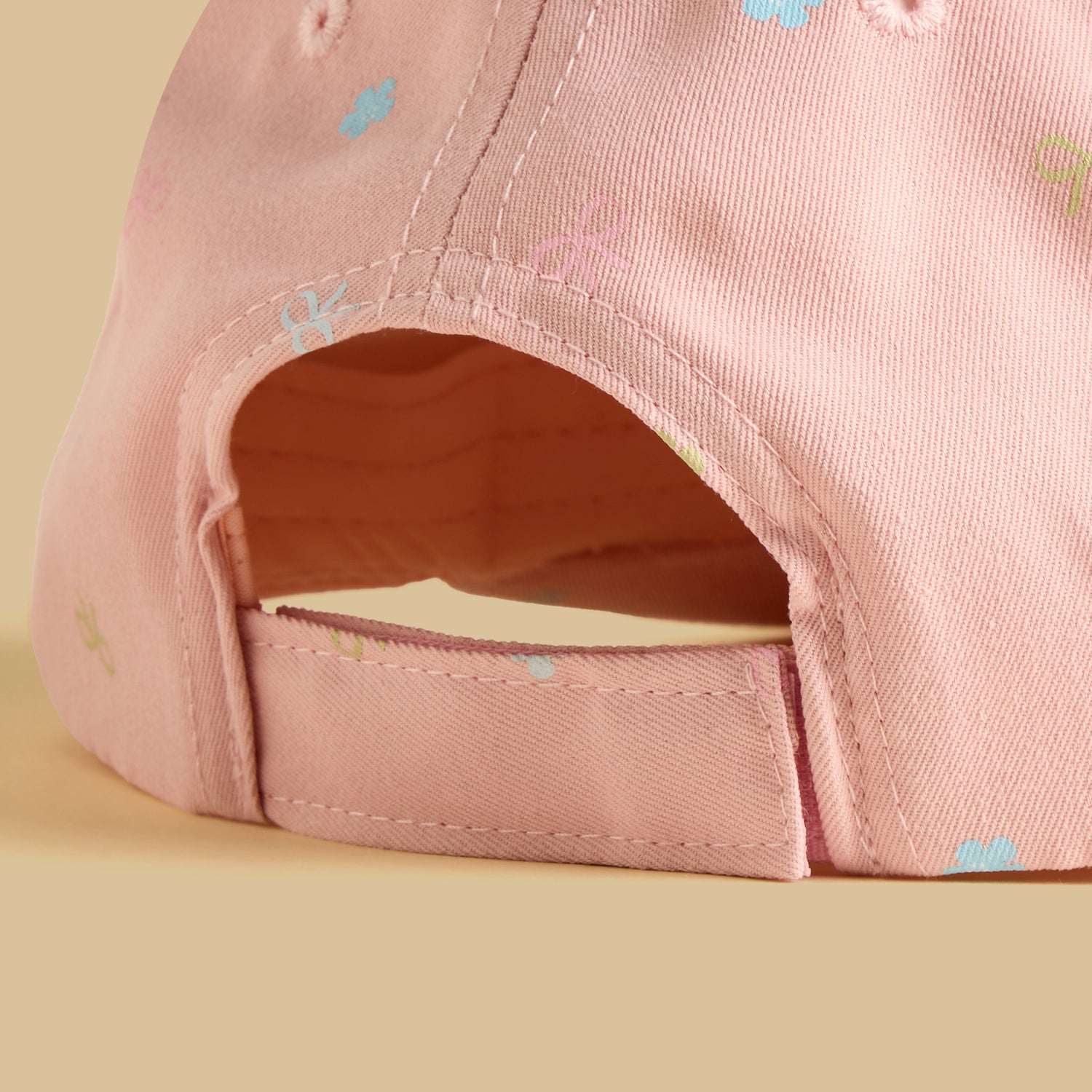 Stitch Accent Cap with Hook and Loop Strap Closure