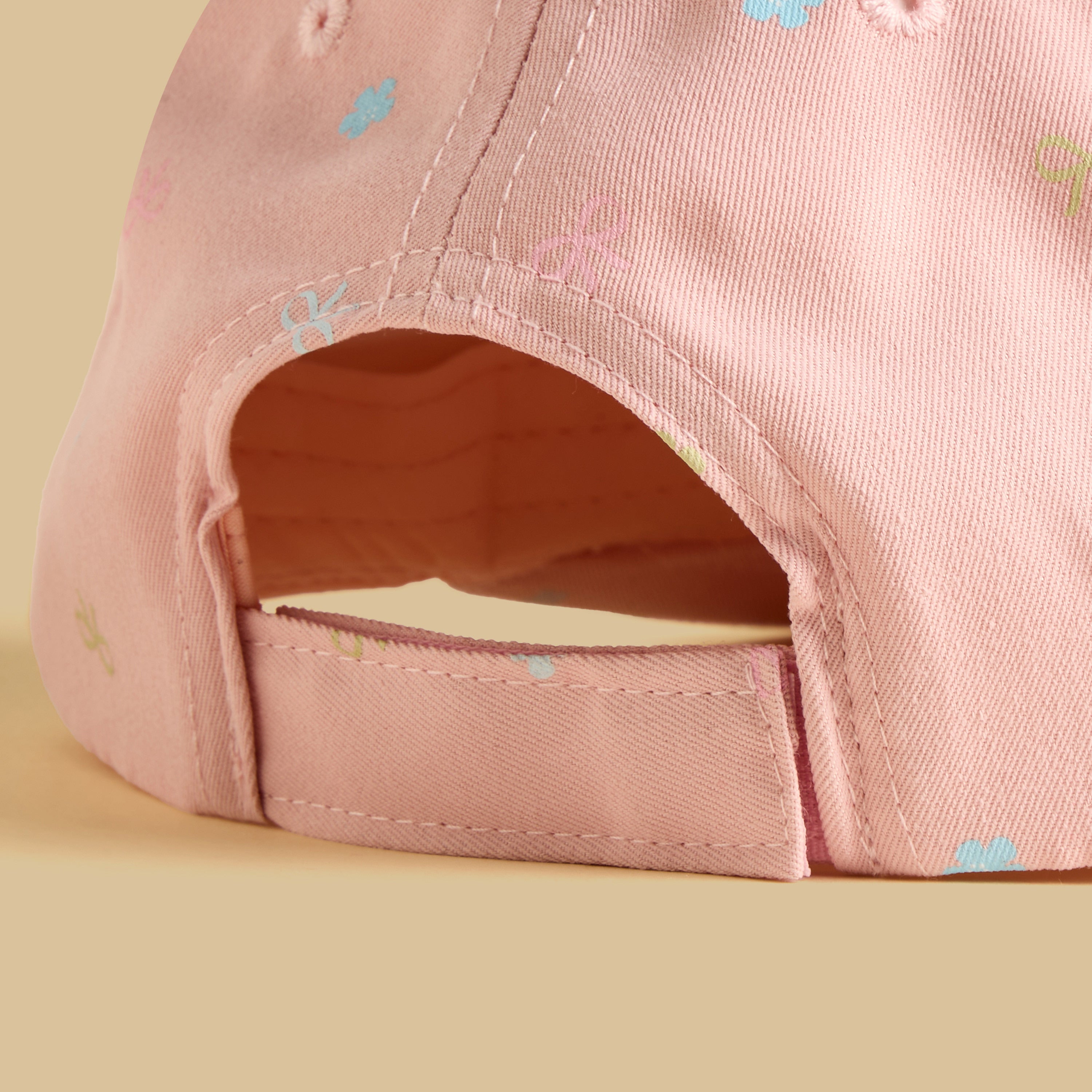 Stitch Accent Cap with Hook and Loop Strap Closure