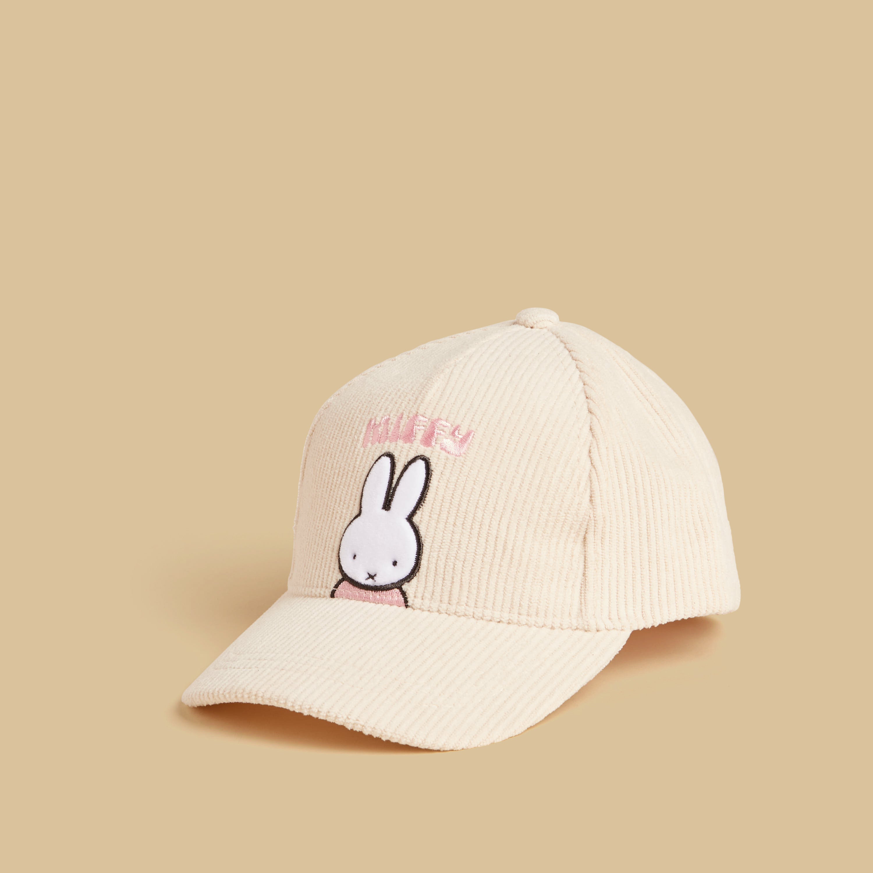 Miffy Embroidered Cap - Cream / 1-3 yrs