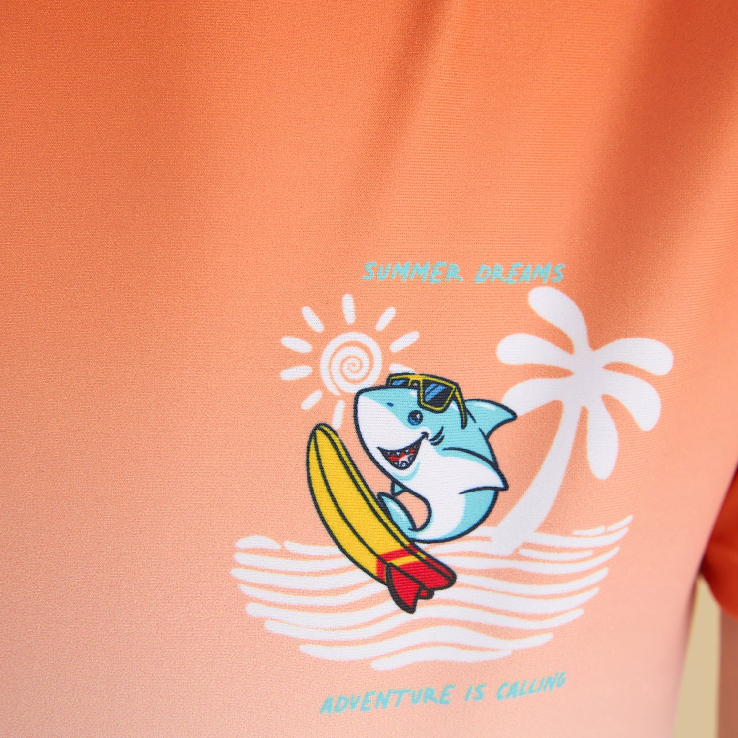 Ombre Print Swimsuit with Cap