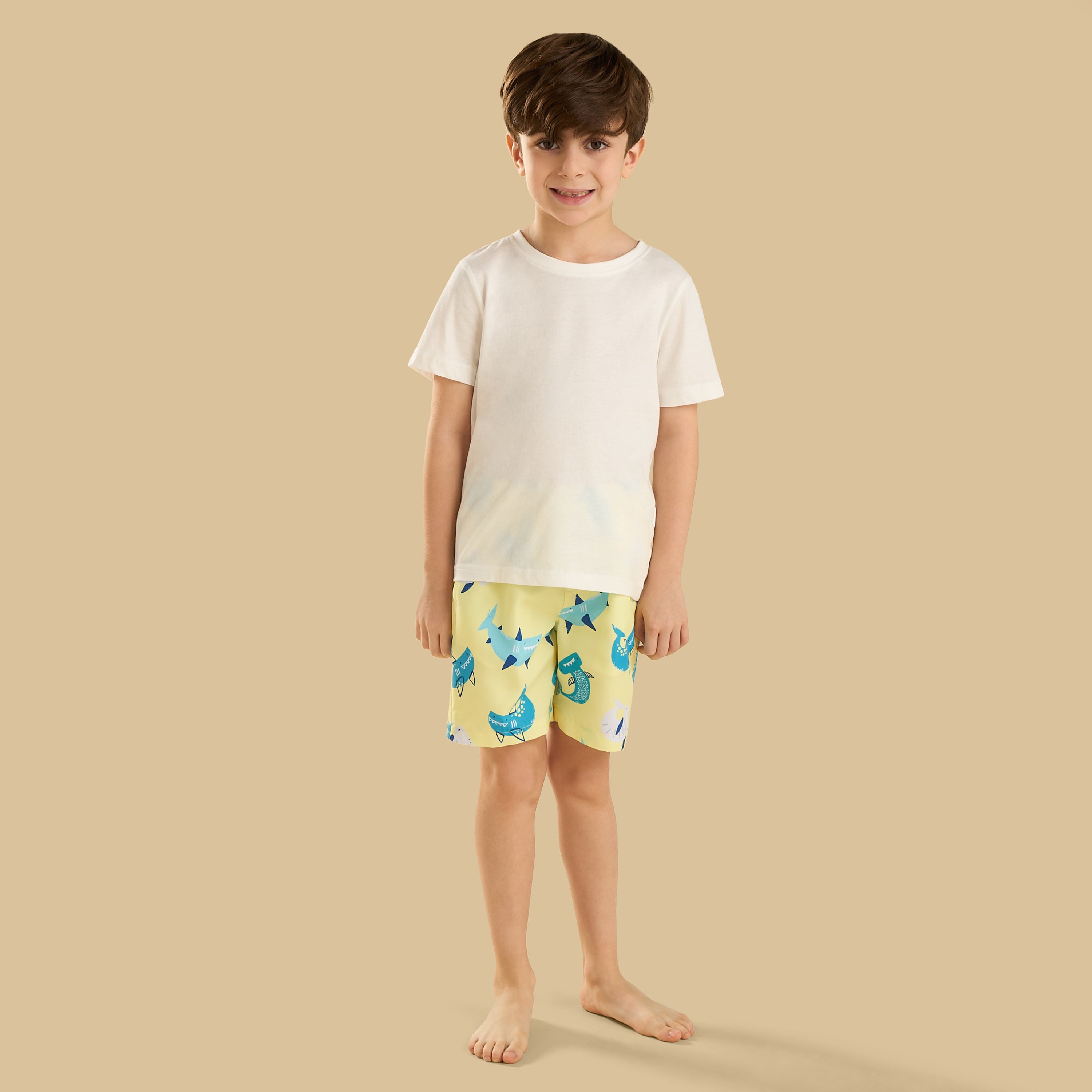 Shark Print Swim Shorts