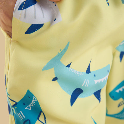 Shark Print Swim Shorts