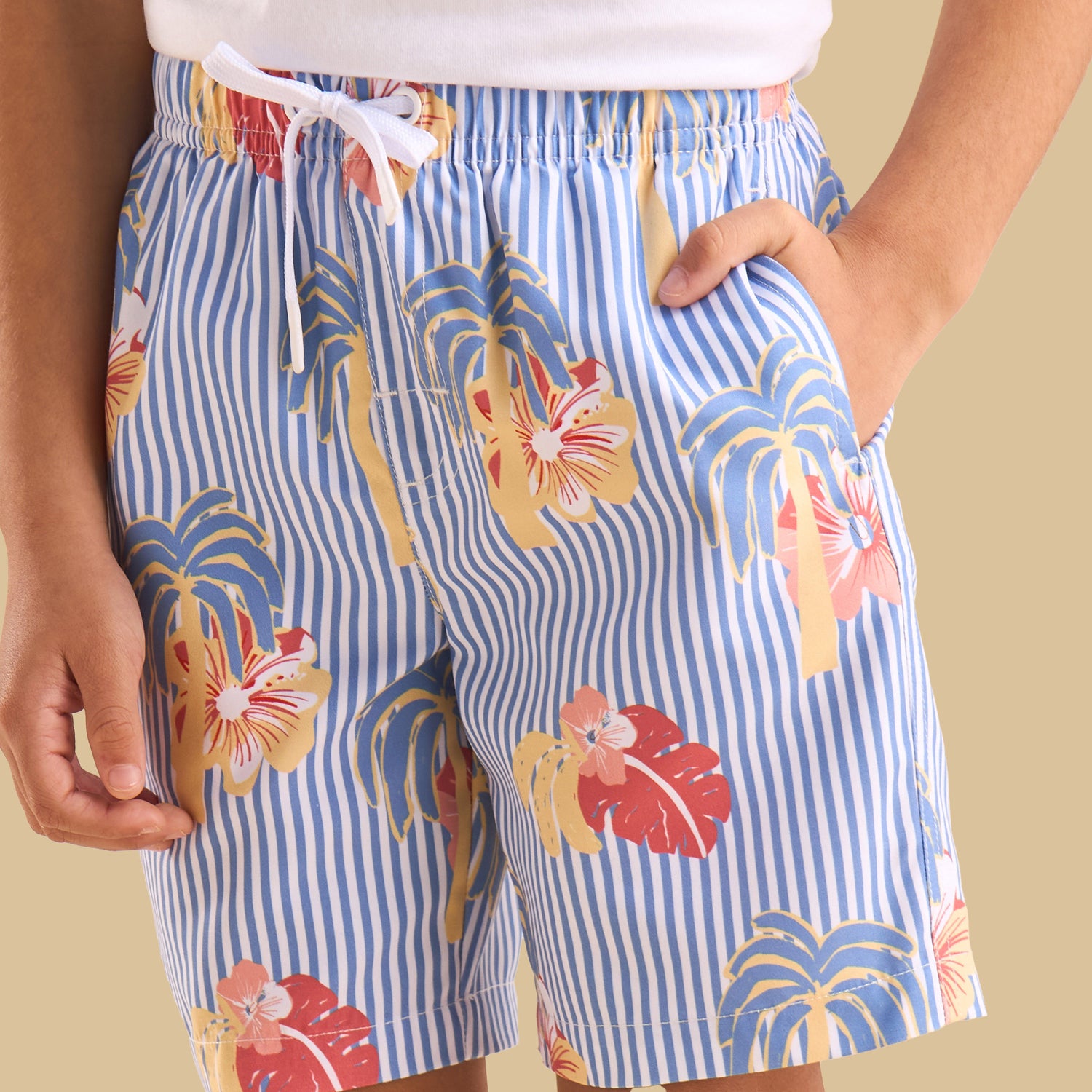 Palm Print Swim Shorts