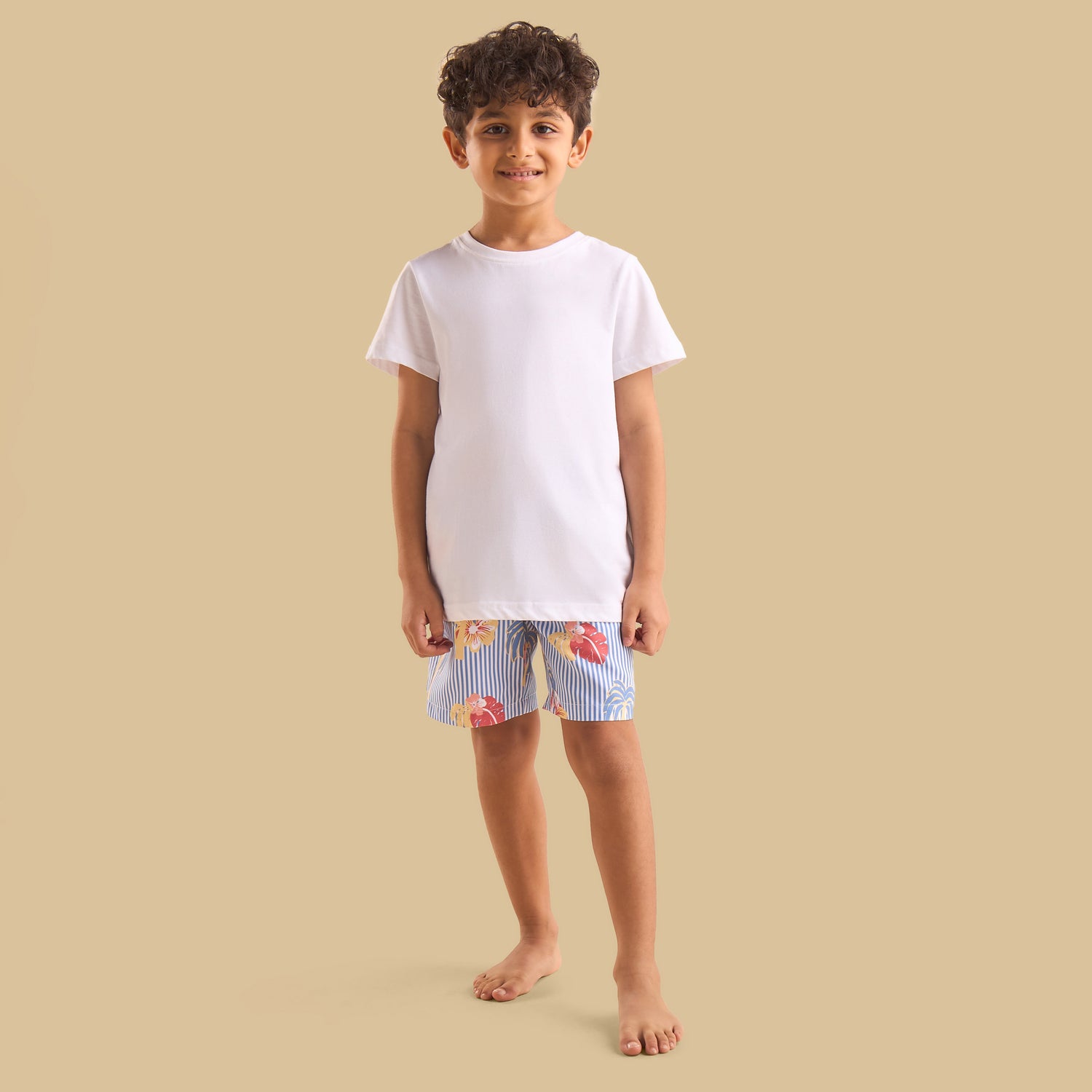 Palm Print Swim Shorts