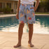 Palm Print Swim Shorts - Blue / 2-3 yrs