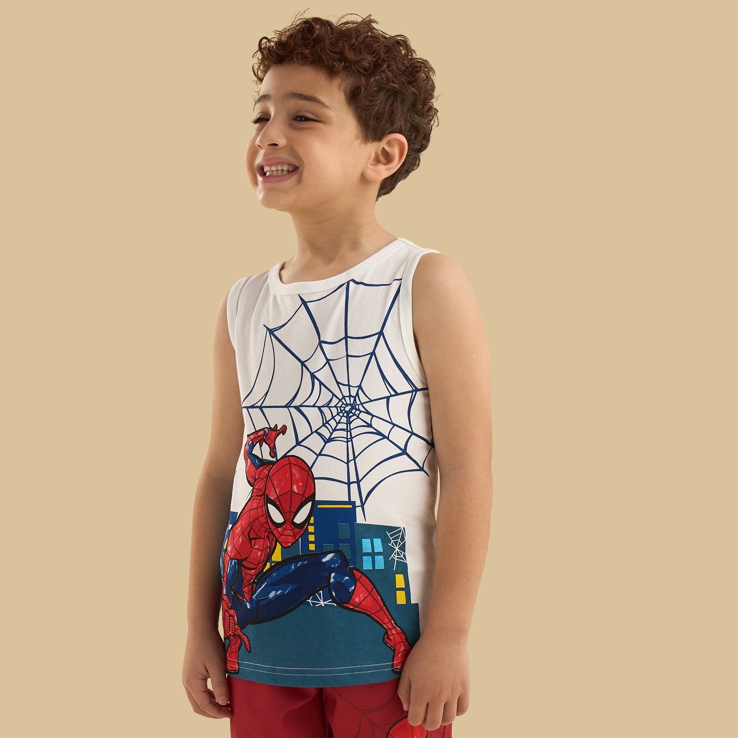 Spider-Man Print Swim T-shirt and Shorts Set