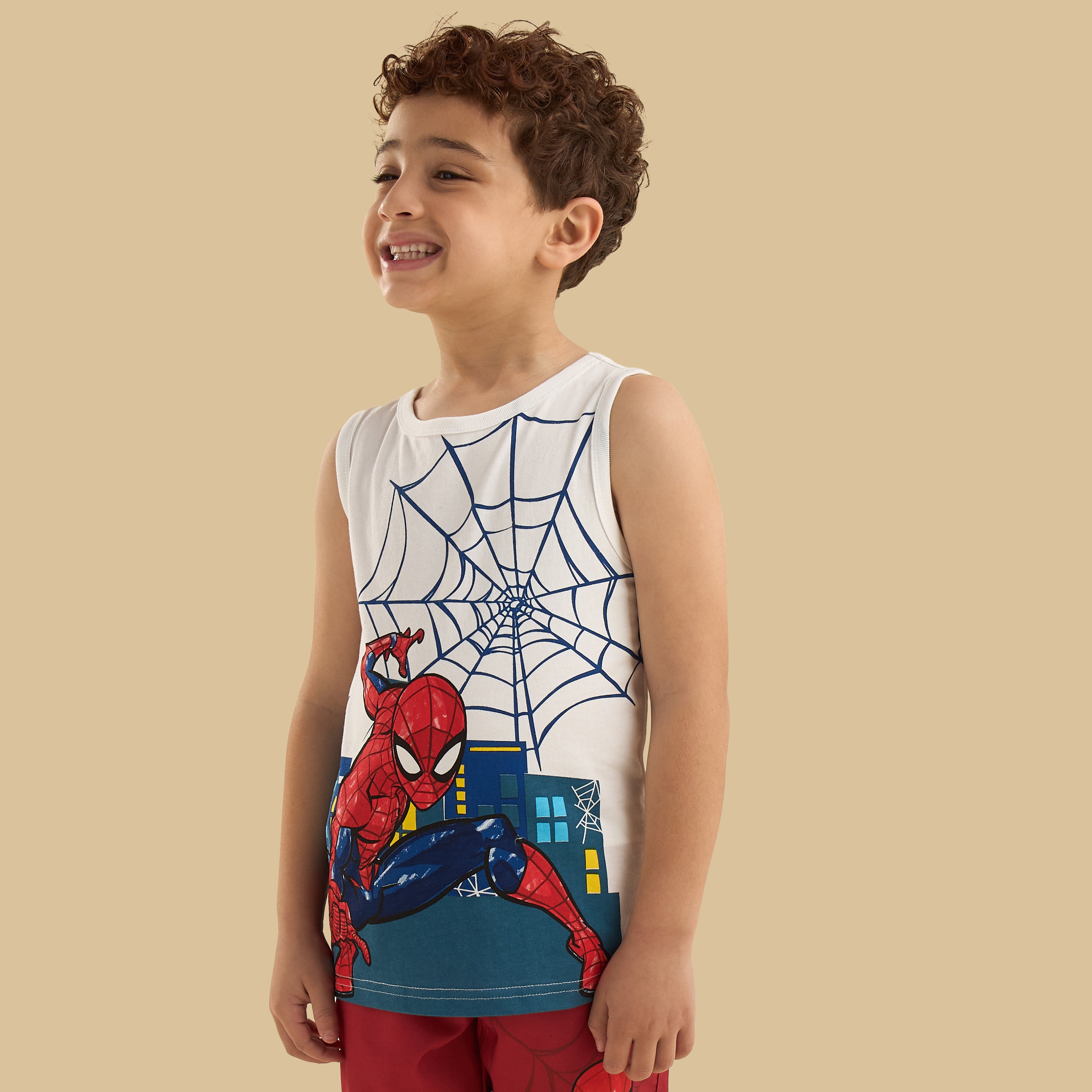 Spider-Man Print Swim T-shirt and Shorts Set