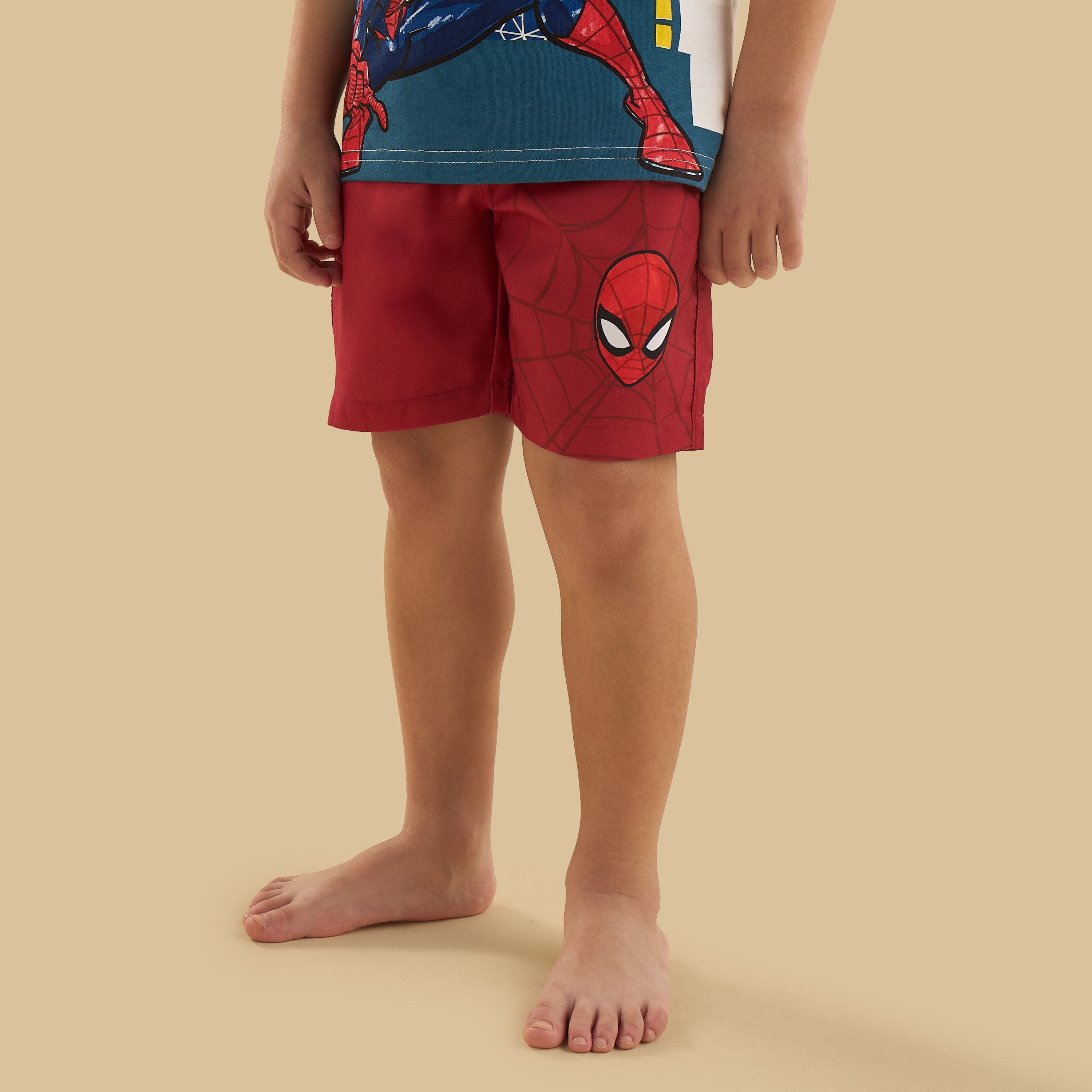 Spider-Man Print Swim T-shirt and Shorts Set