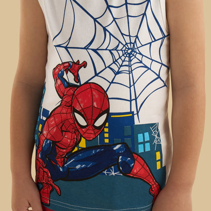 Spider-Man Print Swim T-shirt and Shorts Set
