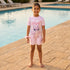 Angel Print Tie-Dye Swimsuit