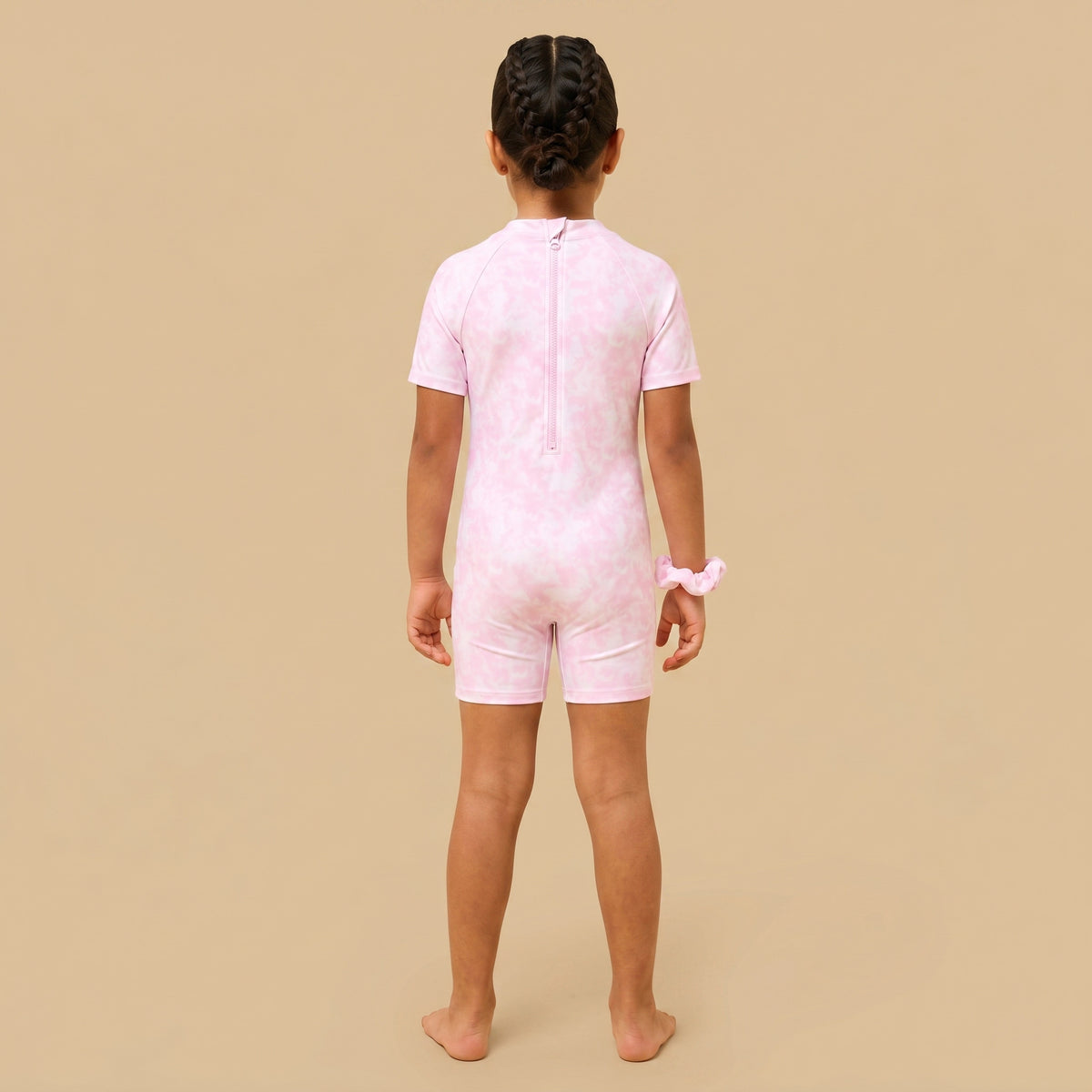 Angel Print Tie-Dye Swimsuit