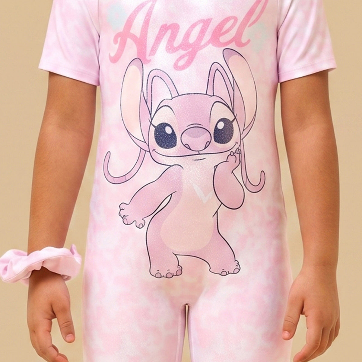 Angel Print Tie-Dye Swimsuit