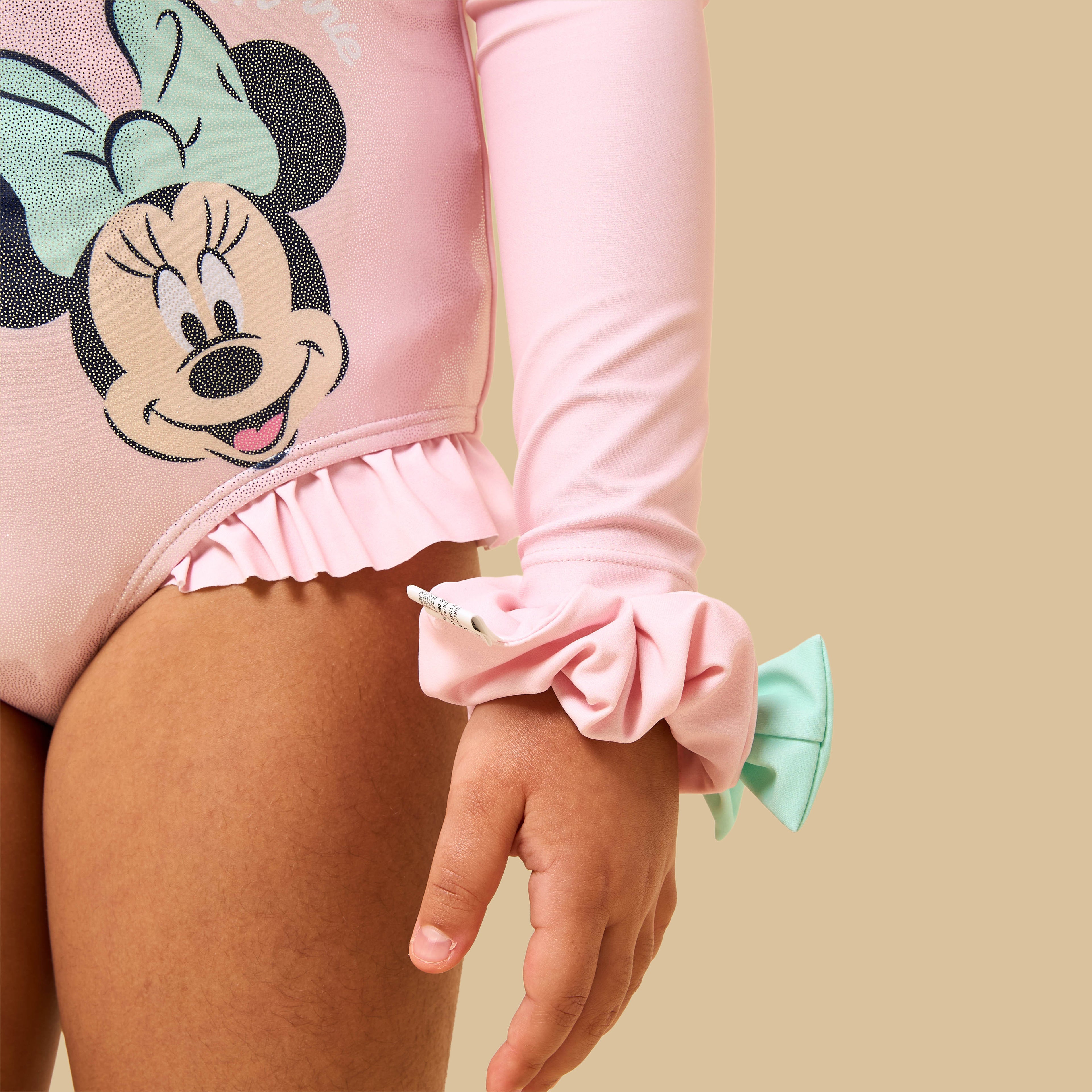 Minnie Mouse and Daisy Duck Print Swimsuit with Scrunchie