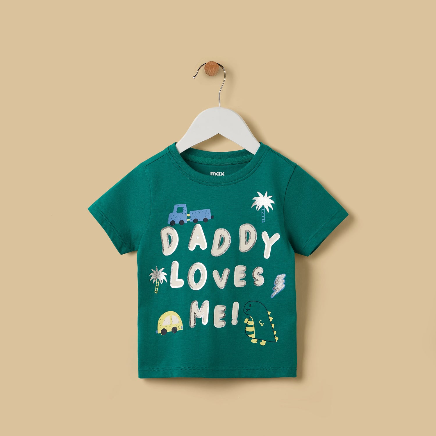 Slogan Print Cotton T-shirt