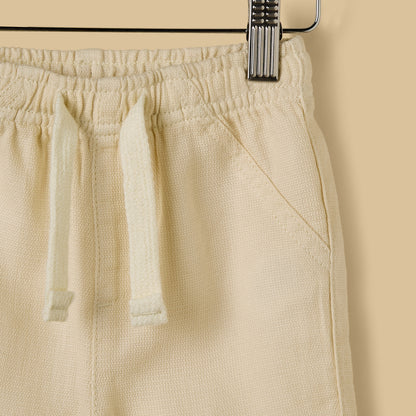 Textured Cotton Shorts