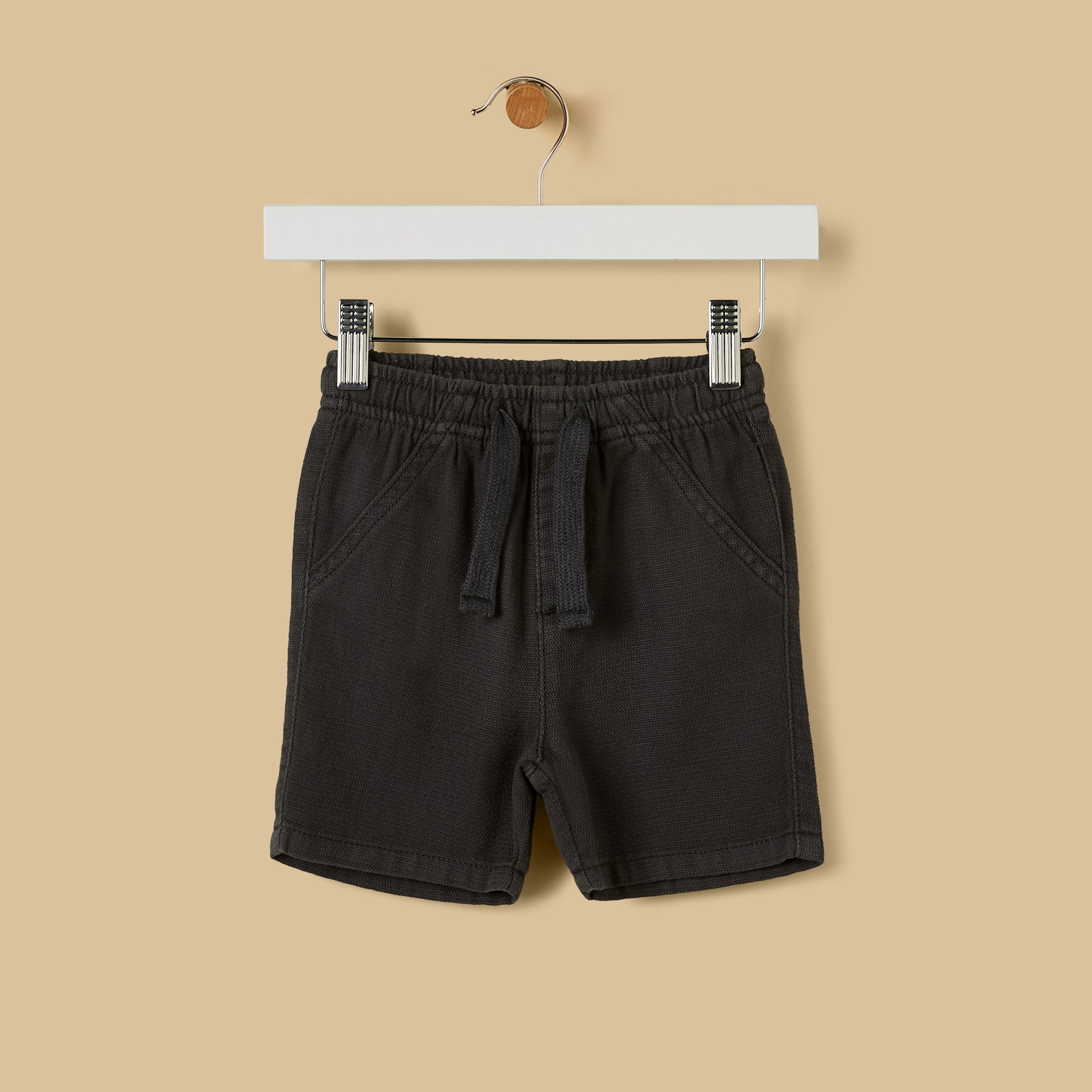 Textured Cotton Shorts