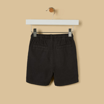 Textured Cotton Shorts