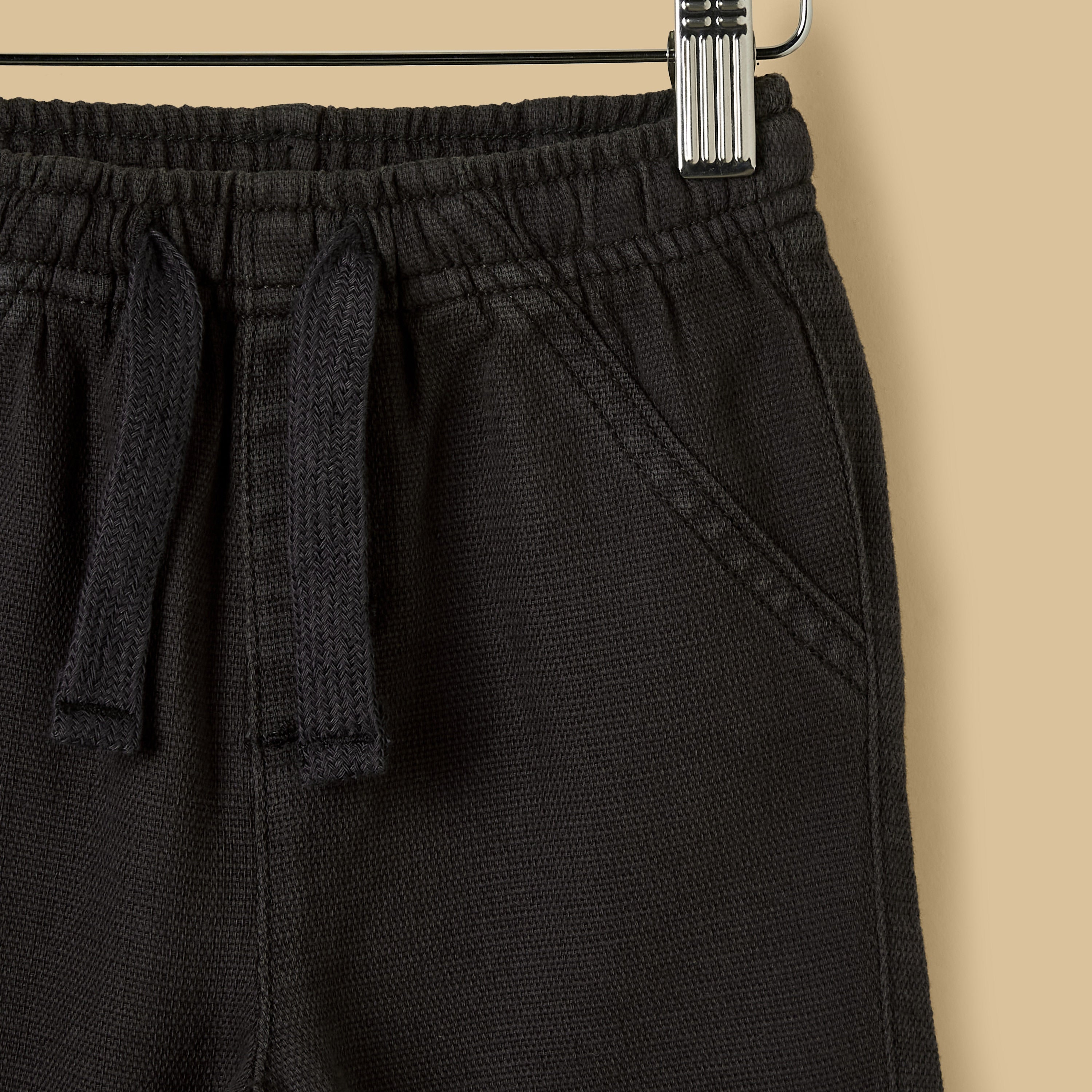 Textured Cotton Shorts