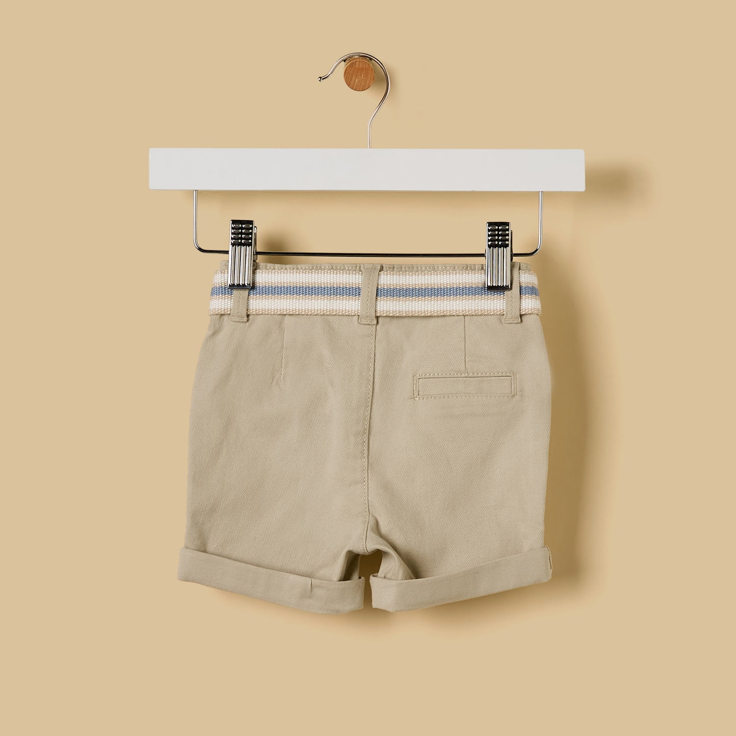 Plain Belted Shorts