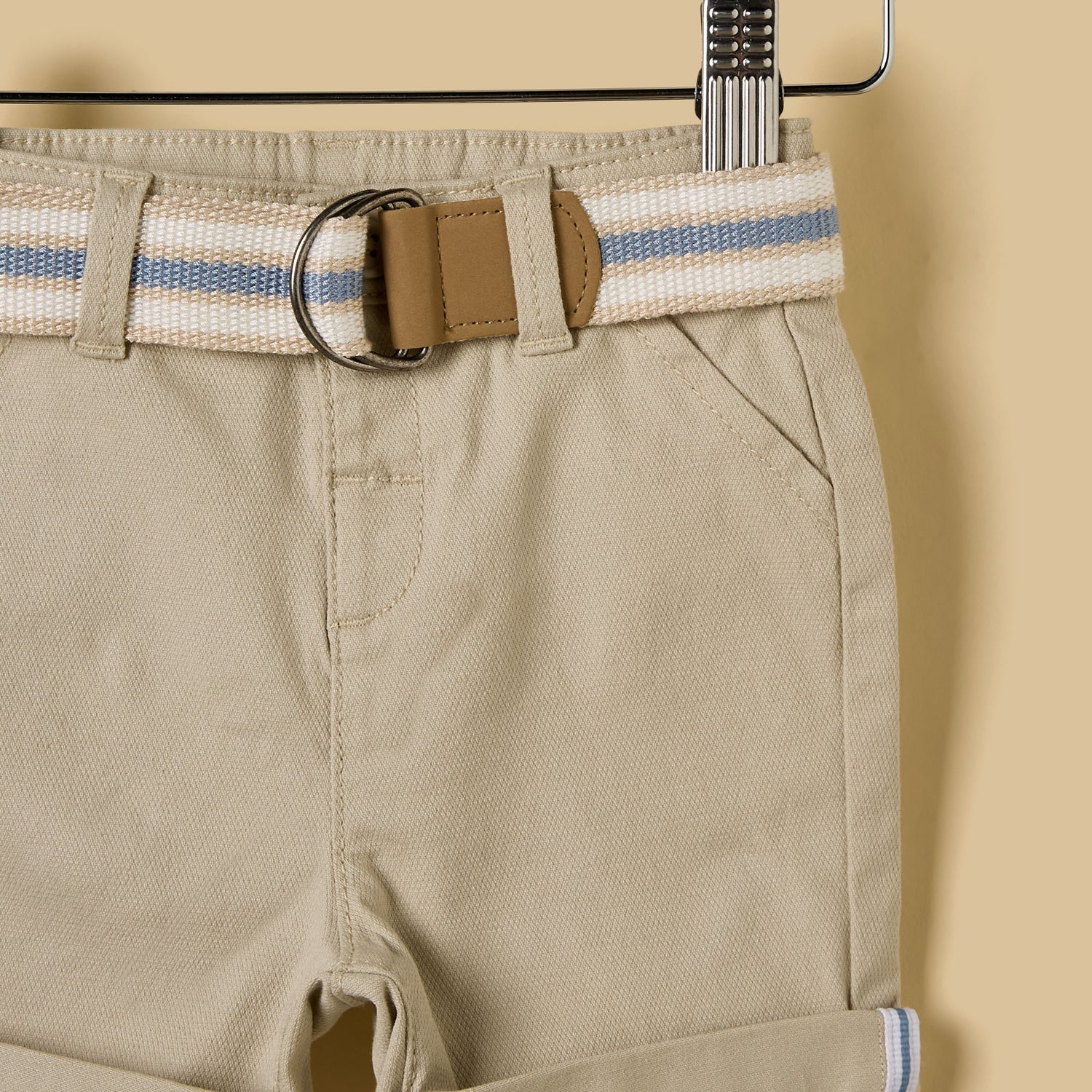 Plain Belted Shorts