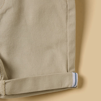 Plain Belted Shorts