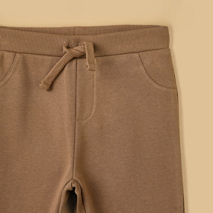 Mid-Rise Drawstring Closure Cotton Joggers