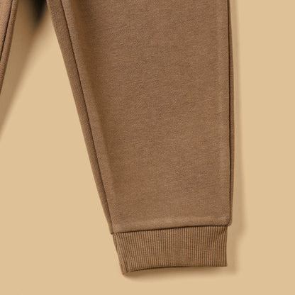 Mid-Rise Drawstring Closure Cotton Joggers