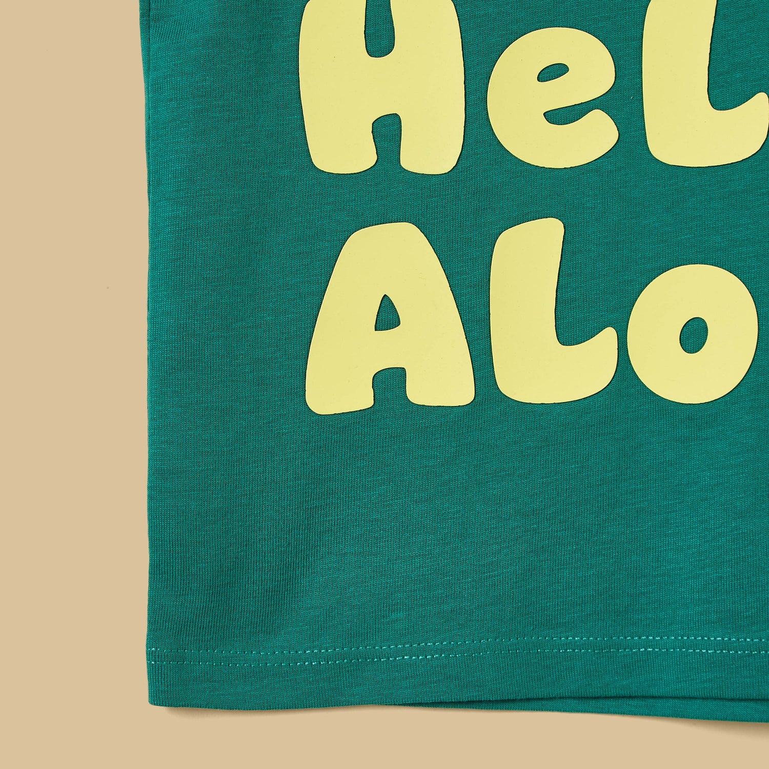 Slogan Print Cotton T-shirt