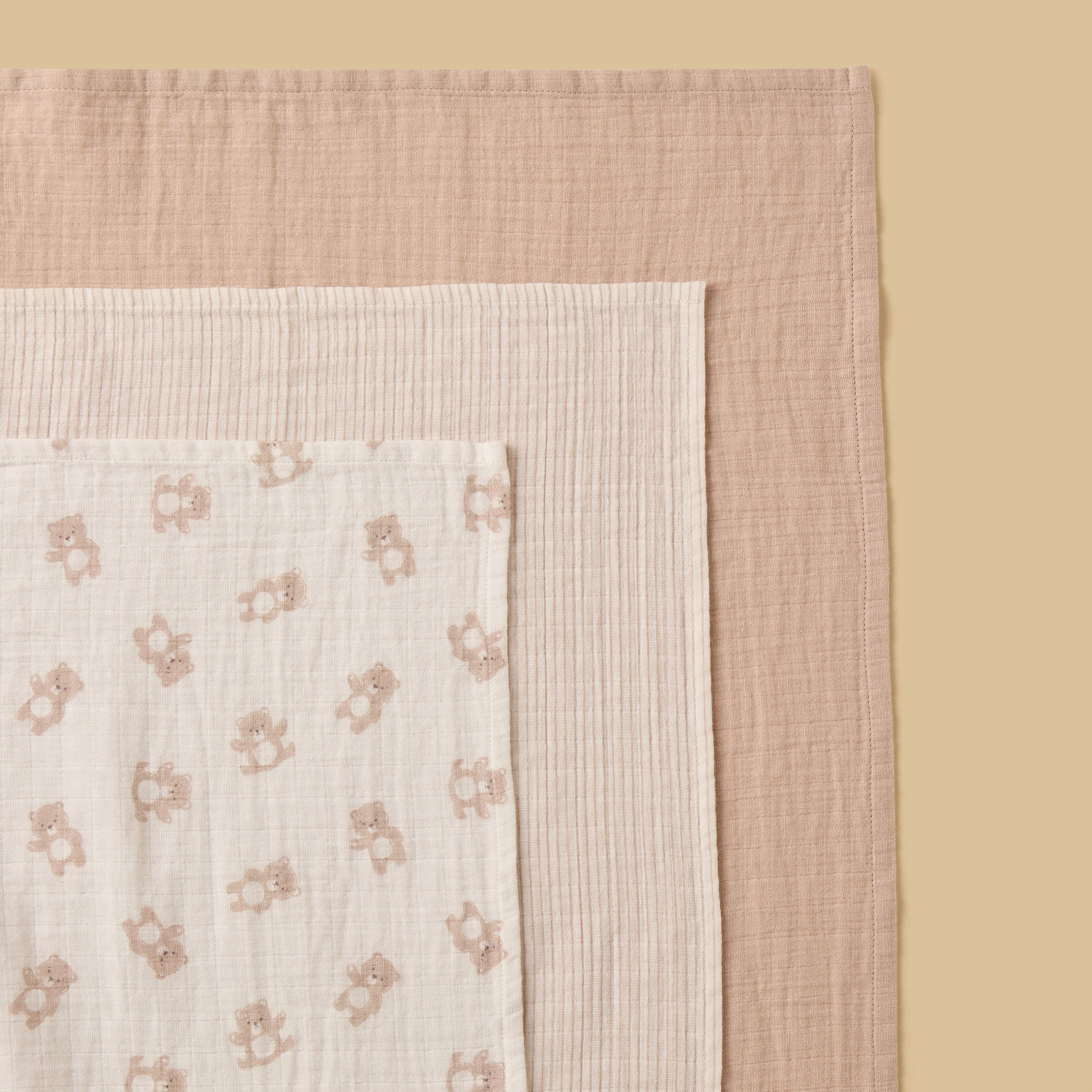Pack of 3 - Assorted Muslin Wrap