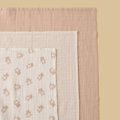 Pack of 3 - Assorted Muslin Wrap