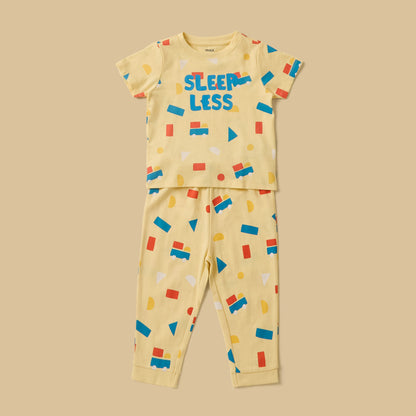 Pack of 2 - Shape Print Cotton Pyjama Set