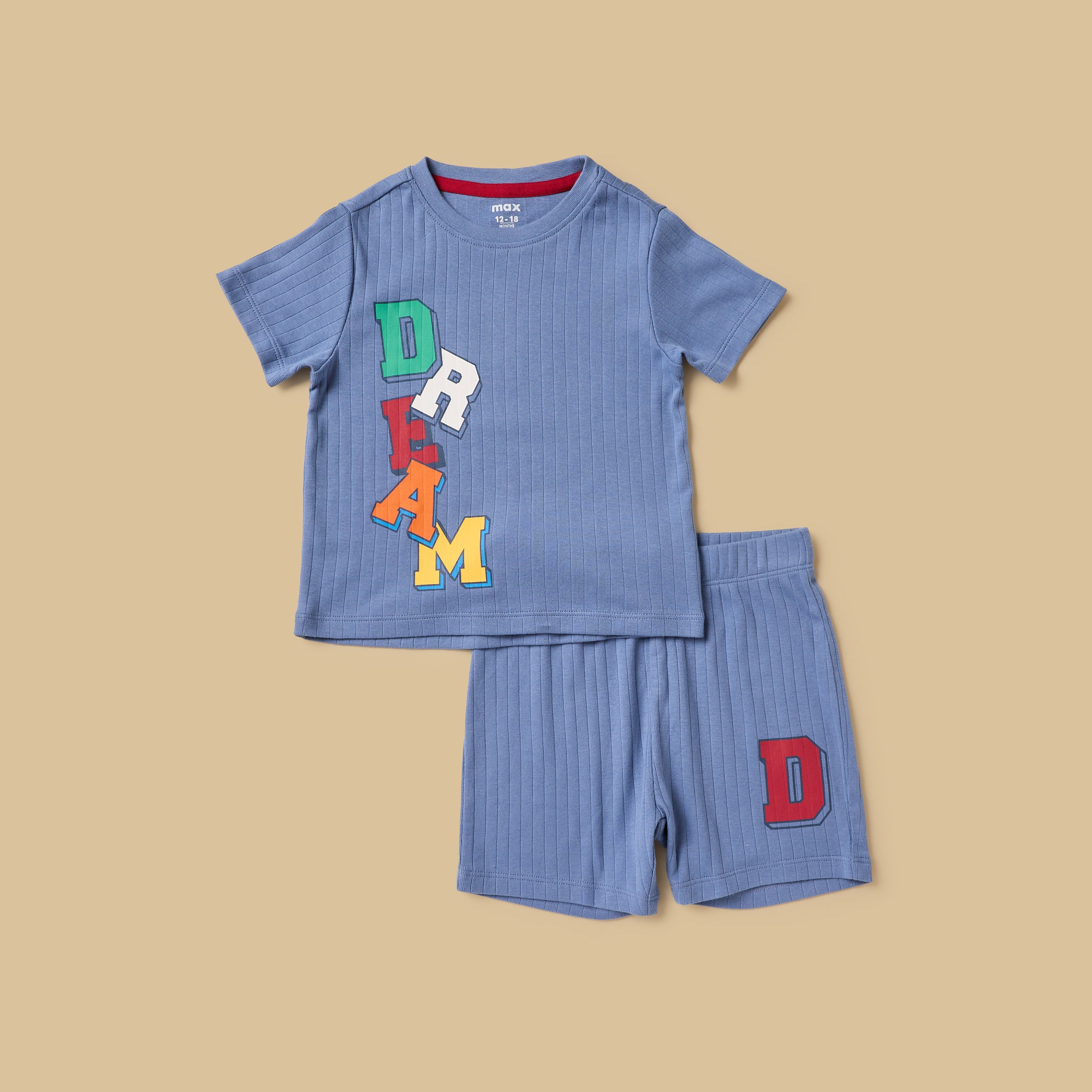 Pack of 2 - Printed Cotton Pyjama Set