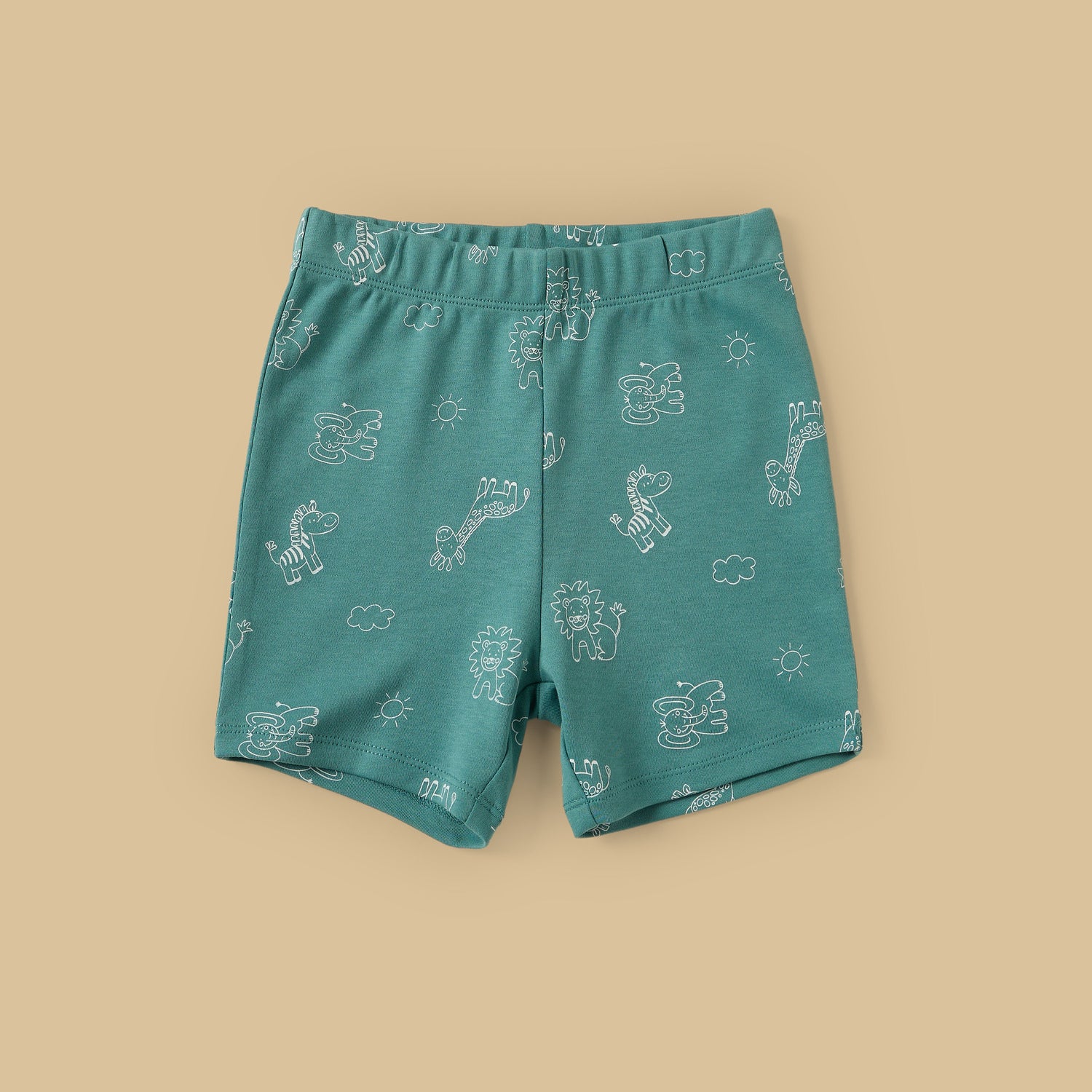 Pack of 2 - Safari Print Cotton Shorts Set