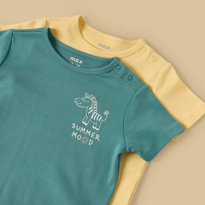 Pack of 2 - Safari Print Cotton Shorts Set