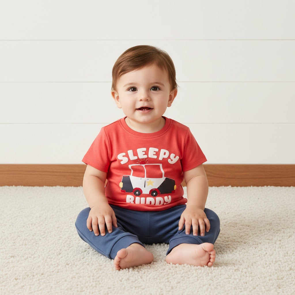 Pack of 2 - Transport Print Cotton Pyjama Set