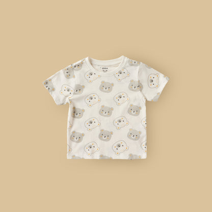 Pack of 2 - Bear Print Cotton Pyjama Set