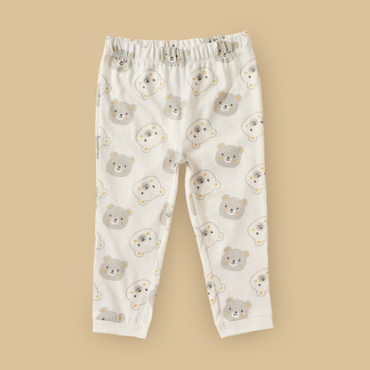 Pack of 2 - Bear Print Cotton Pyjama Set