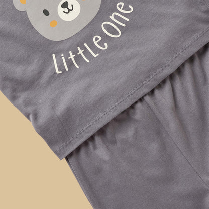 Pack of 2 - Bear Print Cotton Pyjama Set