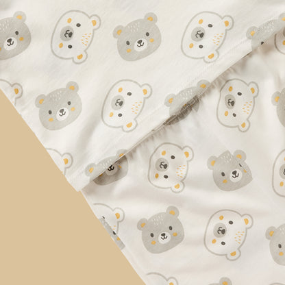 Pack of 2 - Bear Print Cotton Pyjama Set