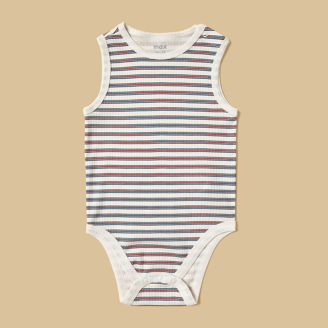 Pack of 3 - Ribbed Sleeveless Cotton Bodysuit