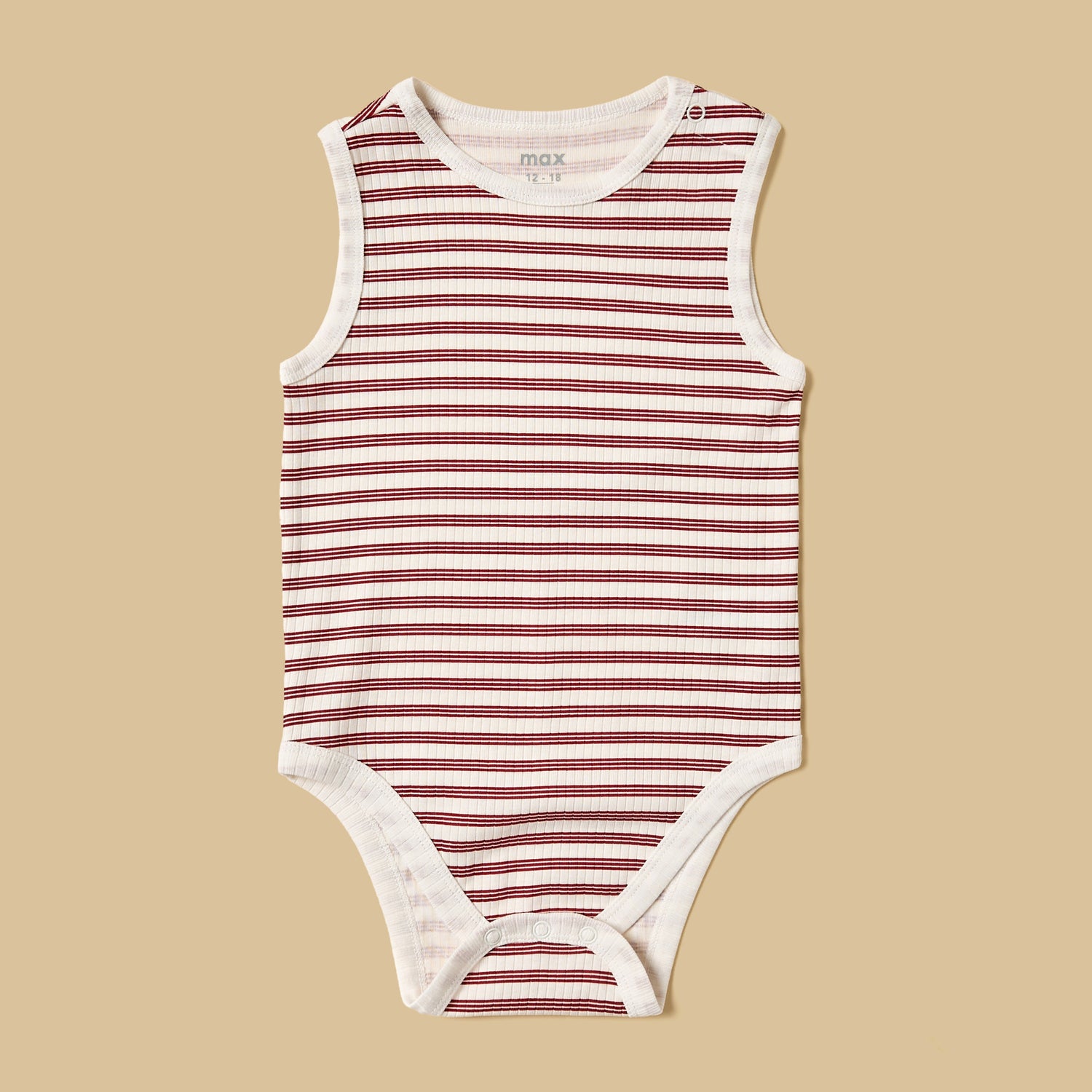 Pack of 3 - Ribbed Sleeveless Cotton Bodysuit