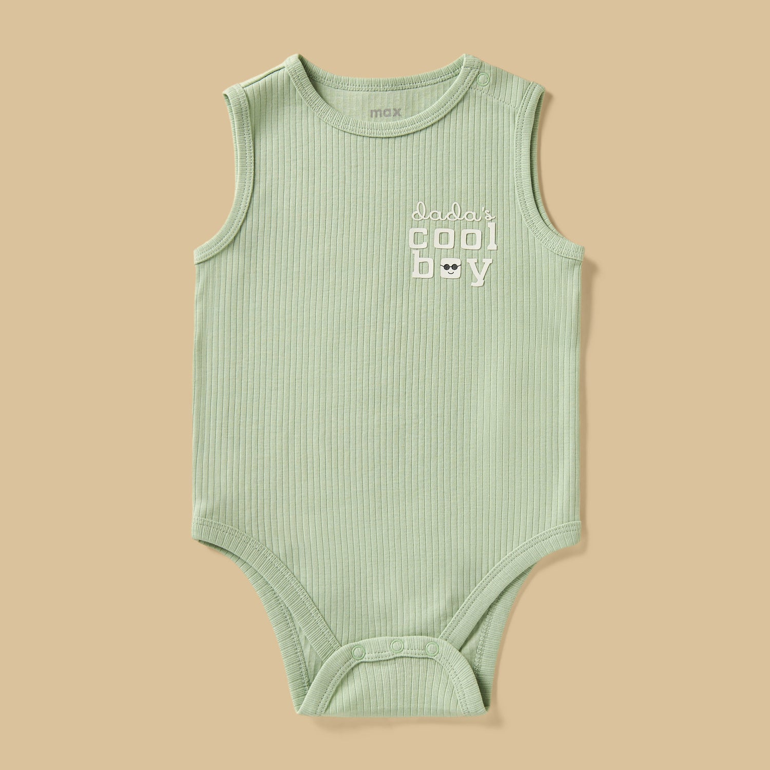Pack of 3 - Printed Ribbed Sleeveless Cotton Bodysuit
