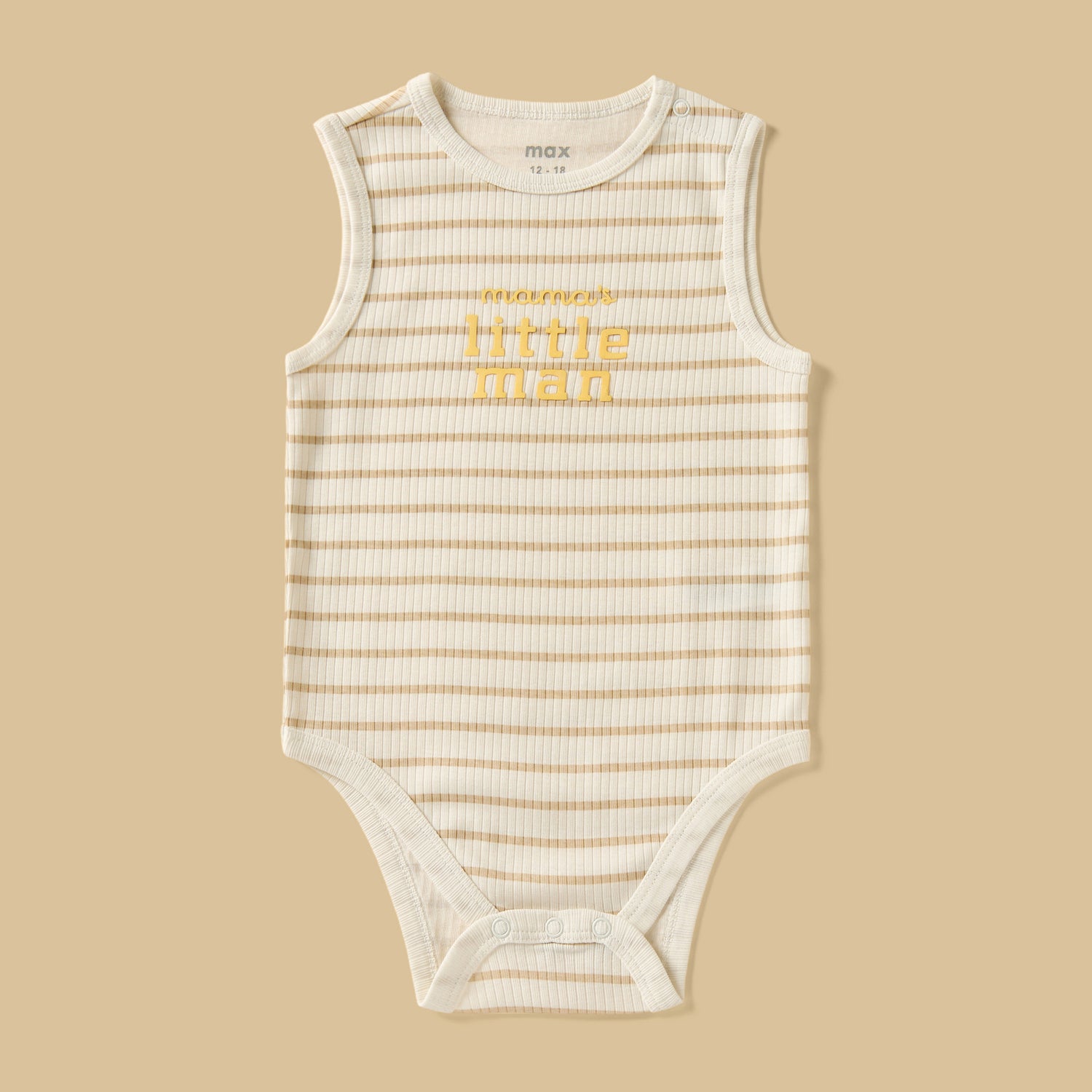 Pack of 3 - Printed Ribbed Sleeveless Cotton Bodysuit