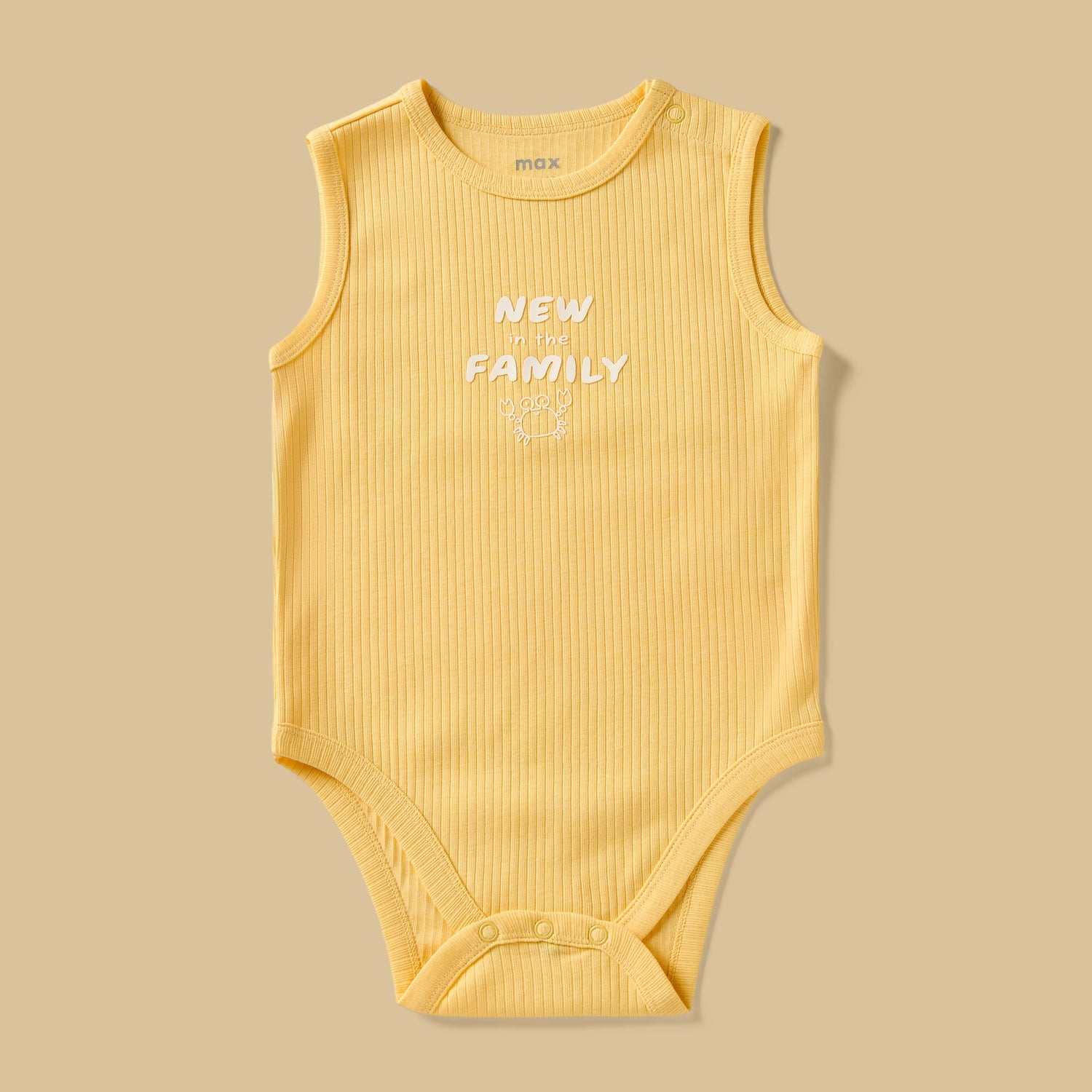 Pack of 3 - Printed Ribbed Sleeveless Cotton Bodysuit