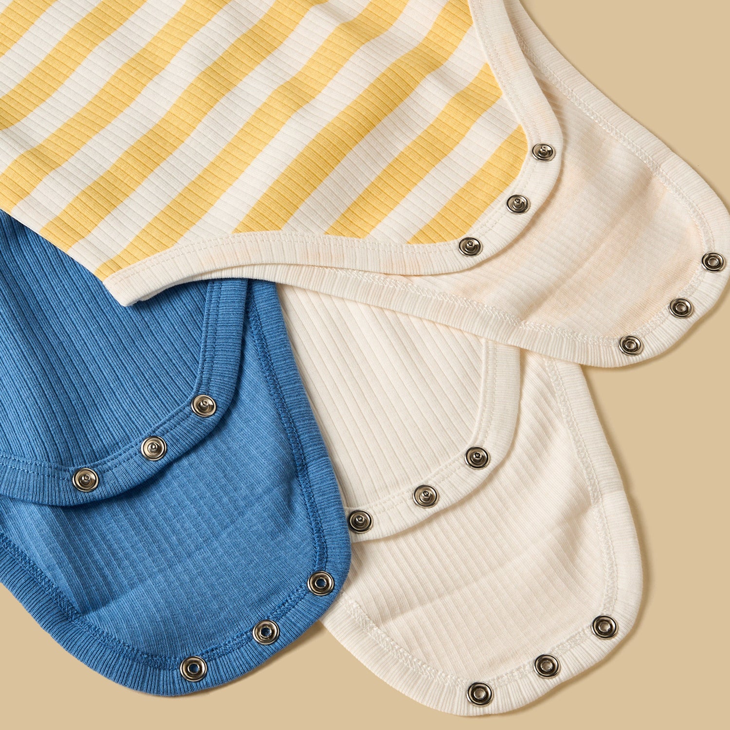 Pack of 3 - Slogan Print Ribbed Sleeveless Cotton Bodysuit