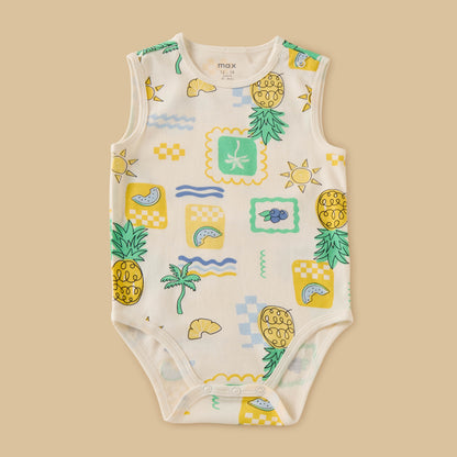 Pack of 3 - Printed Sleeveless Bodysuit