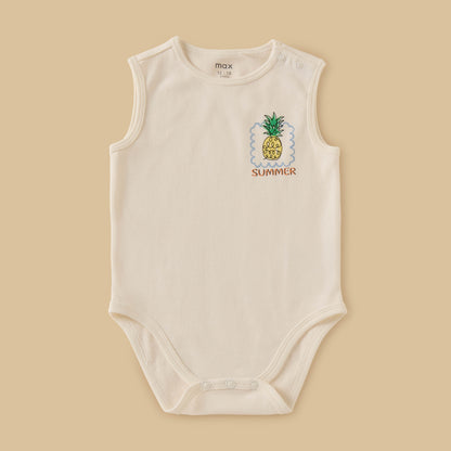 Pack of 3 - Printed Sleeveless Bodysuit