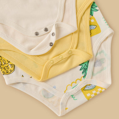 Pack of 3 - Printed Sleeveless Bodysuit