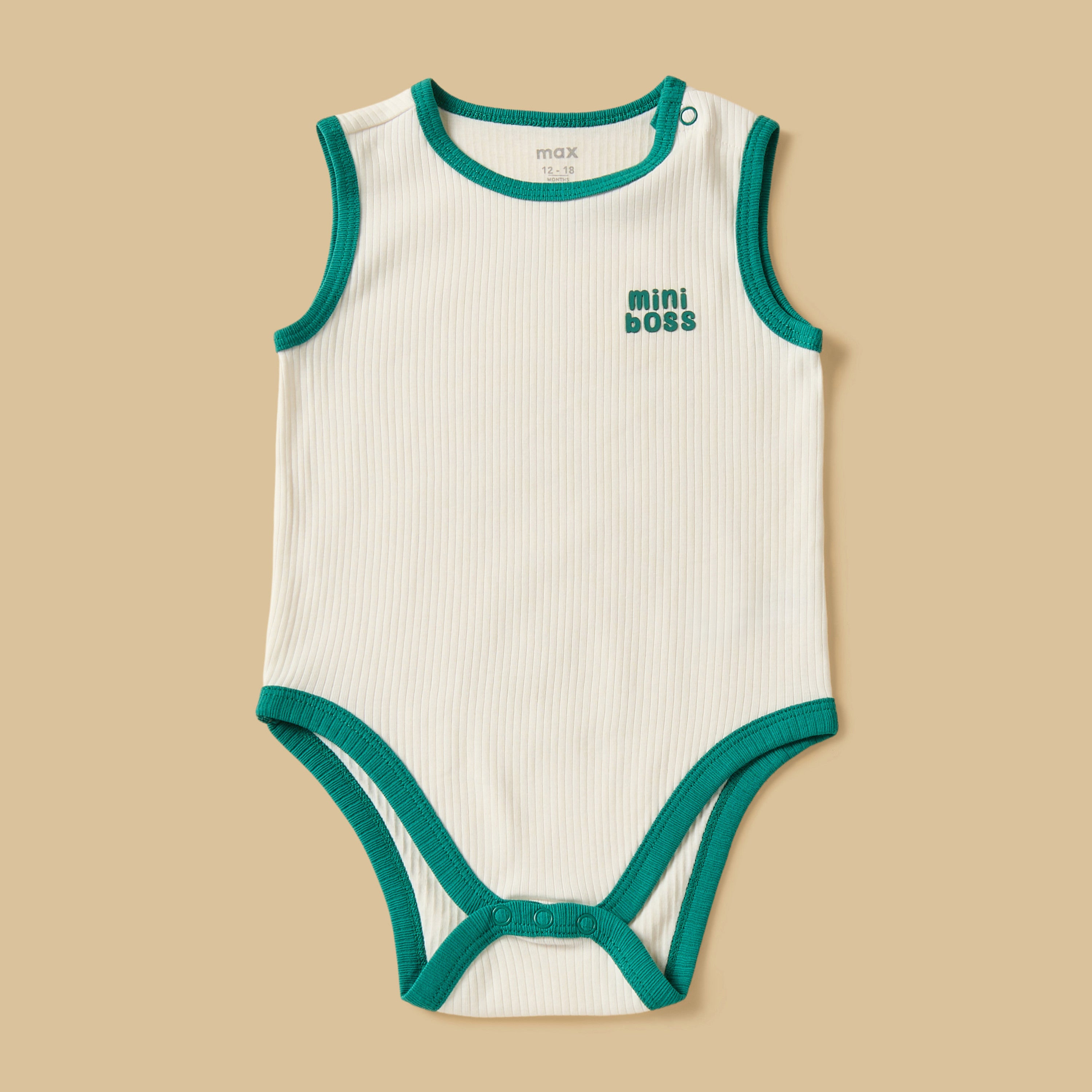 Pack of 3 - Animal Face Print Sleeveless Bodysuit